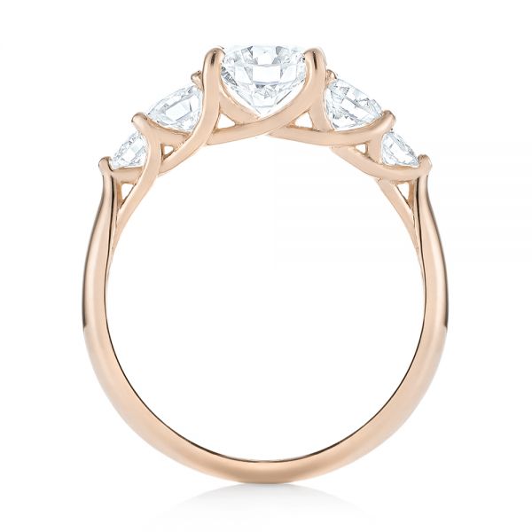 14k Rose Gold 14k Rose Gold Custom Diamond Engagement Ring - Front View -  103406