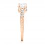 18k Rose Gold 18k Rose Gold Custom Diamond Engagement Ring - Side View -  102471 - Thumbnail