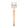 18k Rose Gold 18k Rose Gold Custom Diamond Engagement Ring - Side View -  102471 - Thumbnail