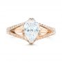 14k Rose Gold 14k Rose Gold Custom Diamond Engagement Ring - Top View -  102412 - Thumbnail