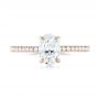 18k Rose Gold 18k Rose Gold Custom Diamond Engagement Ring - Top View -  103228 - Thumbnail