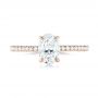 14k Rose Gold 14k Rose Gold Custom Diamond Engagement Ring - Top View -  103228 - Thumbnail