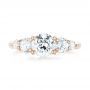 14k Rose Gold 14k Rose Gold Custom Diamond Engagement Ring - Top View -  103406 - Thumbnail