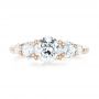 18k Rose Gold 18k Rose Gold Custom Diamond Engagement Ring - Top View -  103406 - Thumbnail