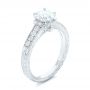 14k White Gold 14k White Gold Custom Diamond Engagement Ring - Three-Quarter View -  102471 - Thumbnail