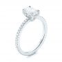 14k White Gold 14k White Gold Custom Diamond Engagement Ring - Three-Quarter View -  103228 - Thumbnail
