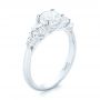 18k White Gold 18k White Gold Custom Diamond Engagement Ring - Three-Quarter View -  103406 - Thumbnail