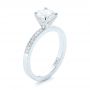 14k White Gold 14k White Gold Custom Diamond Engagement Ring - Three-Quarter View -  103480 - Thumbnail