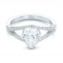 14k White Gold 14k White Gold Custom Diamond Engagement Ring - Flat View -  102412 - Thumbnail