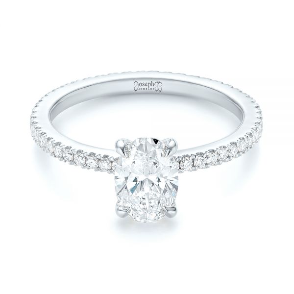 Platinum Platinum Custom Diamond Engagement Ring - Flat View - 103228