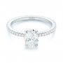 14k White Gold 14k White Gold Custom Diamond Engagement Ring - Flat View -  103228 - Thumbnail