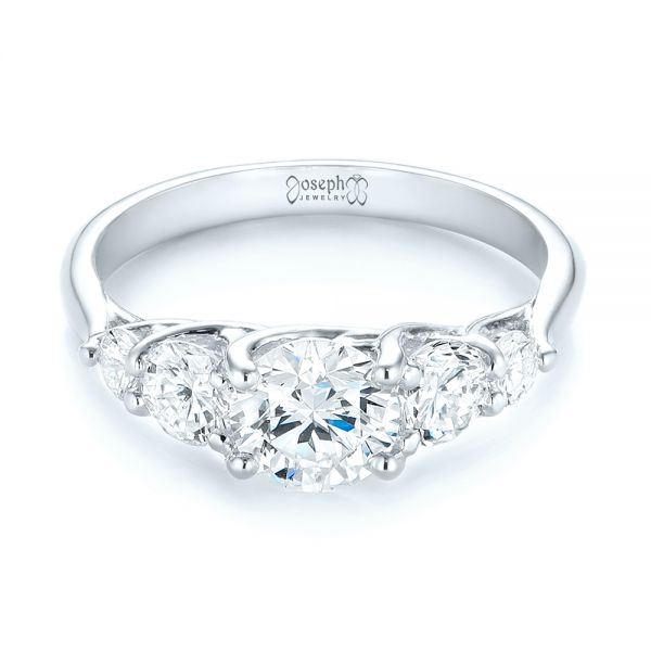 Platinum Platinum Custom Diamond Engagement Ring - Flat View - 103406