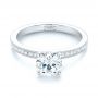 14k White Gold 14k White Gold Custom Diamond Engagement Ring - Flat View -  103480 - Thumbnail