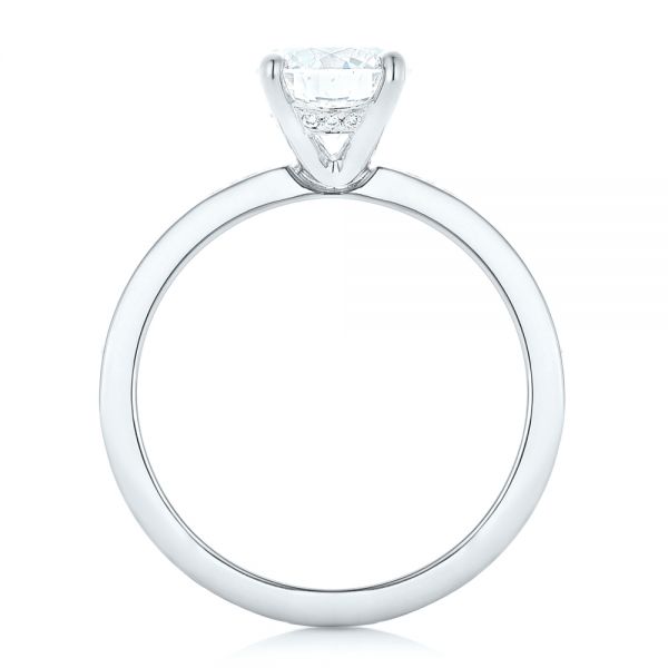 Platinum Platinum Custom Diamond Engagement Ring - Front View - 102381