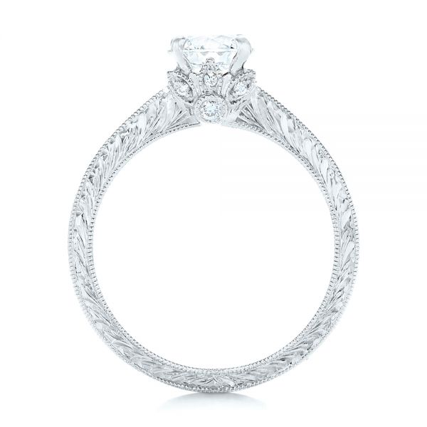 Platinum Platinum Custom Diamond Engagement Ring - Front View - 102471