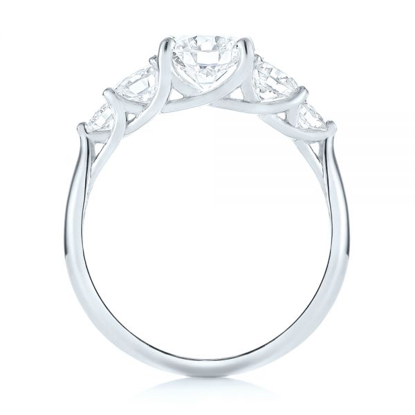 14k White Gold 14k White Gold Custom Diamond Engagement Ring - Front View -  103406