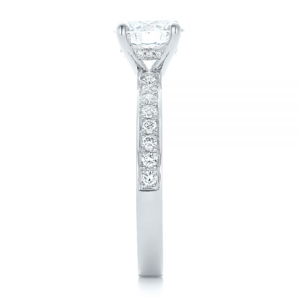  Platinum Platinum Custom Diamond Engagement Ring - Side View -  102381