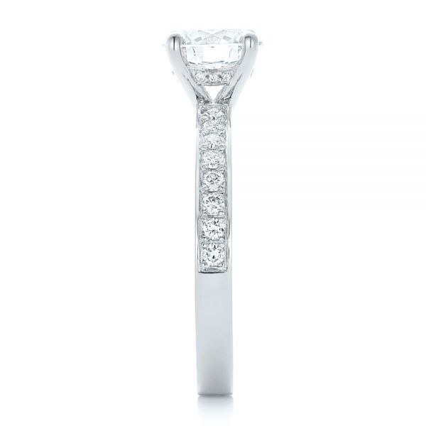 Platinum Platinum Custom Diamond Engagement Ring - Side View - 102381