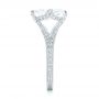 14k White Gold 14k White Gold Custom Diamond Engagement Ring - Side View -  102412 - Thumbnail