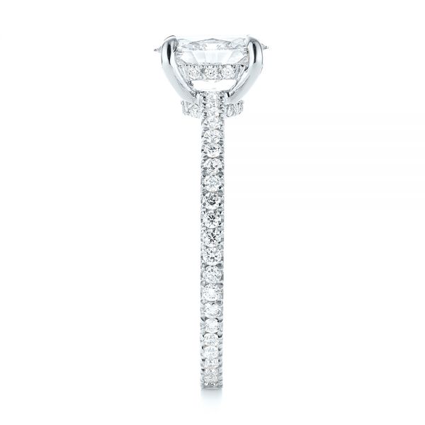Platinum Platinum Custom Diamond Engagement Ring - Side View - 103228