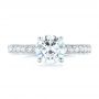 18k White Gold 18k White Gold Custom Diamond Engagement Ring - Top View -  102381 - Thumbnail