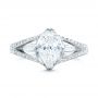 14k White Gold 14k White Gold Custom Diamond Engagement Ring - Top View -  102412 - Thumbnail