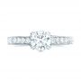  Platinum Platinum Custom Diamond Engagement Ring - Top View -  102471 - Thumbnail