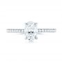 18k White Gold 18k White Gold Custom Diamond Engagement Ring - Top View -  103228 - Thumbnail