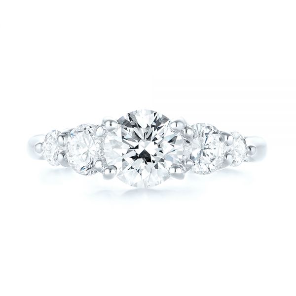 Platinum Platinum Custom Diamond Engagement Ring - Top View - 103406