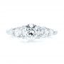 18k White Gold 18k White Gold Custom Diamond Engagement Ring - Top View -  103406 - Thumbnail