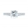  Platinum Platinum Custom Diamond Engagement Ring - Top View -  103480 - Thumbnail