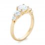 14k Yellow Gold Custom Diamond Engagement Ring - Three-Quarter View -  103406 - Thumbnail