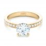 18k Yellow Gold Custom Diamond Engagement Ring - Flat View -  102381 - Thumbnail