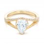 18k Yellow Gold Custom Diamond Engagement Ring - Flat View -  102412 - Thumbnail