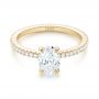 18k Yellow Gold 18k Yellow Gold Custom Diamond Engagement Ring - Flat View -  103228 - Thumbnail