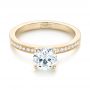 18k Yellow Gold 18k Yellow Gold Custom Diamond Engagement Ring - Flat View -  103480 - Thumbnail