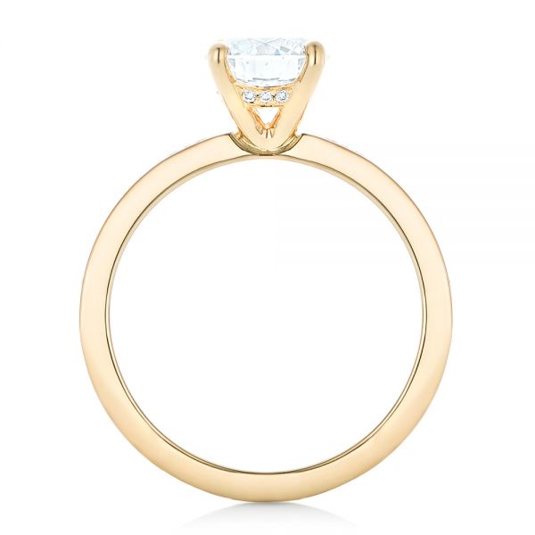 14k Yellow Gold 14k Yellow Gold Custom Diamond Engagement Ring - Front View -  102381