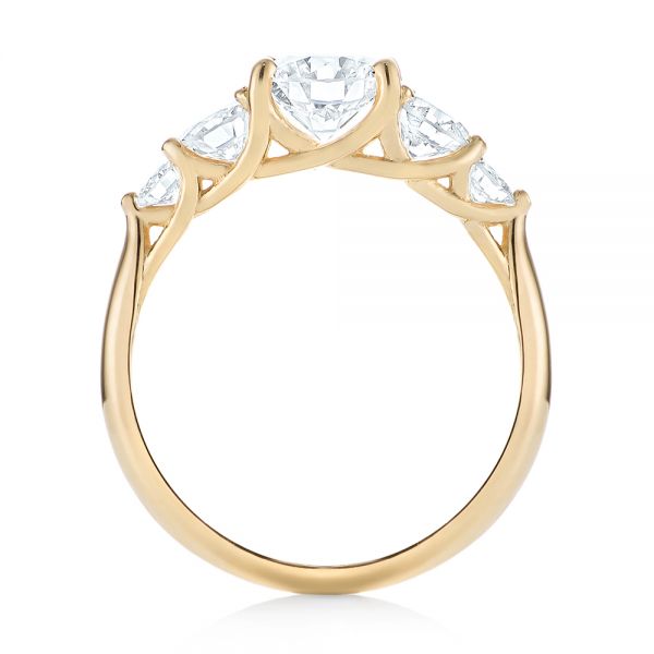 18k Yellow Gold 18k Yellow Gold Custom Diamond Engagement Ring - Front View -  103406