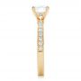 18k Yellow Gold Custom Diamond Engagement Ring - Side View -  102381 - Thumbnail