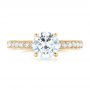 18k Yellow Gold Custom Diamond Engagement Ring - Top View -  102381 - Thumbnail