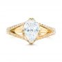 14k Yellow Gold 14k Yellow Gold Custom Diamond Engagement Ring - Top View -  102412 - Thumbnail