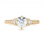 14k Yellow Gold Custom Diamond Engagement Ring - Top View -  103227 - Thumbnail