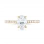 18k Yellow Gold 18k Yellow Gold Custom Diamond Engagement Ring - Top View -  103228 - Thumbnail