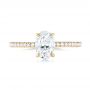 14k Yellow Gold Custom Diamond Engagement Ring - Top View -  103228 - Thumbnail