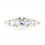 14k Yellow Gold Custom Diamond Engagement Ring - Top View -  103406 - Thumbnail