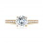 14k Yellow Gold Custom Diamond Engagement Ring - Top View -  103480 - Thumbnail