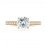 14k Yellow Gold Custom Diamond Engagement Ring - Top View -  103480 - Thumbnail