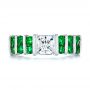  Platinum Platinum Custom Emerald And Diamond Engagement Ring - Top View -  103218 - Thumbnail