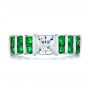  Platinum Platinum Custom Emerald And Diamond Engagement Ring - Top View -  103218 - Thumbnail