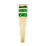 14k Yellow Gold Custom Emerald And Diamond Engagement Ring - Side View -  103218 - Thumbnail